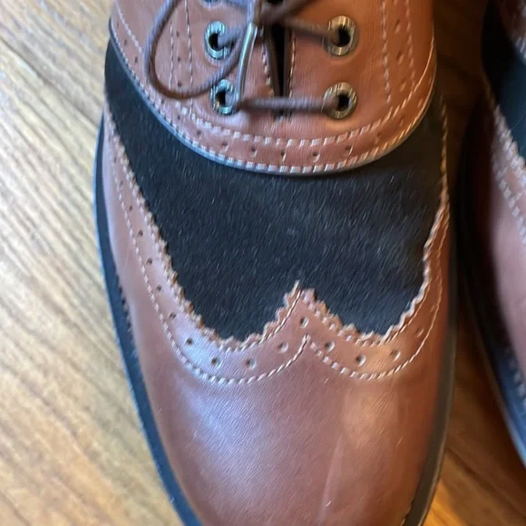 Johnston & Murphy Leather and Suede Wing Tips Brown 11.5 M - Picture 7 of 10